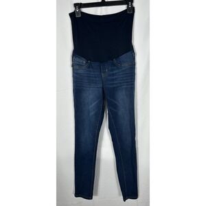 9th & Main Maternity Jeans Skinny Leg Size L Baby Bump Full Panel No Distressing